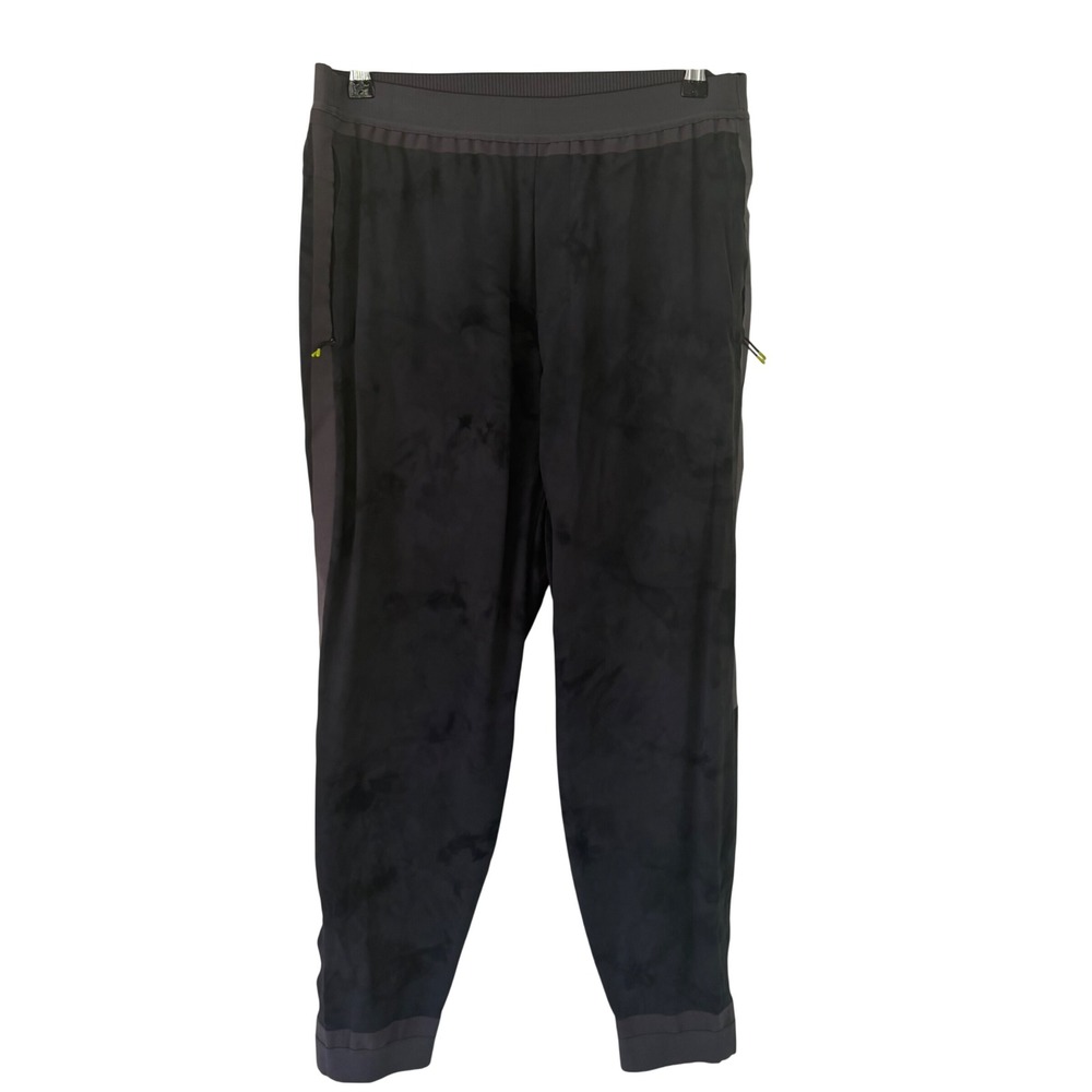 Lululemon Lab Mens Tie Dye Jogger Pants Black Gray Zipper Cuffs Size M